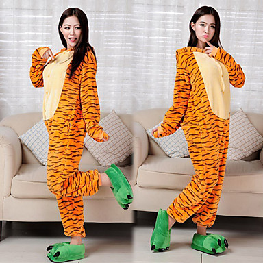 Счастливые фланели взрослых тигра пижамы