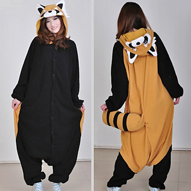 Симпатичные Rccon коричневый и черный флис пижамы пижамы мультфильм животных Хеллоуин костюм