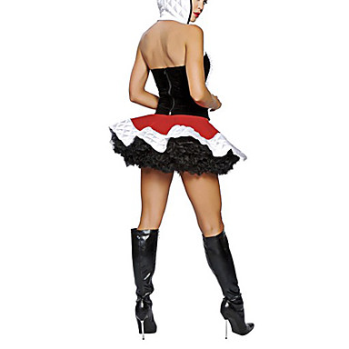 Королева Червей Черный Fncy платье женщин Хеллоуин костюм