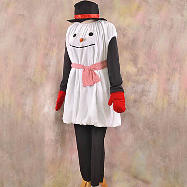 Г-н Снеговик белый и черный костюм талисмана Velvet