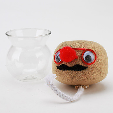 DIY растущей травой голову куклы
