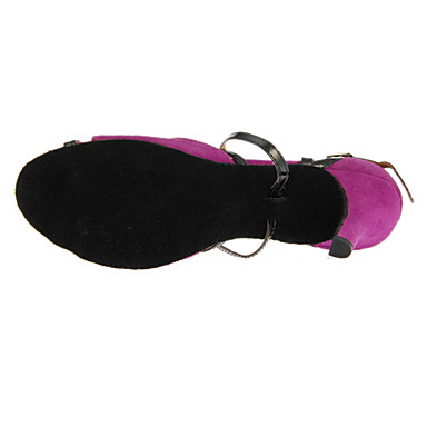 Индивидуальные Женский верх из замши с пряжкой туфли танцев