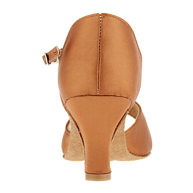 Атласная T-Strap латинский / бальных танцев женские