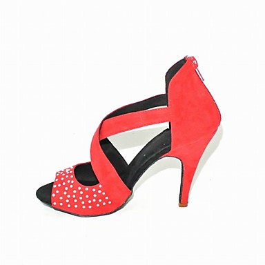 Индивидуальные женские Suede лодыжки ремень латинские / Обувь для бальных танцев с горный хрусталь (другие цвета)