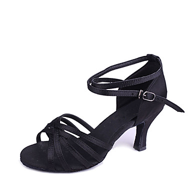 Индивидуальные женские атласная Классический Пять полоса Креста Танцевальная обувь для Латинской / Бальные Сандалии