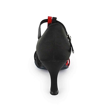 Индивидуальные Женская атласная T-Strap латинский / Бальные танцы туфли с пряжкой