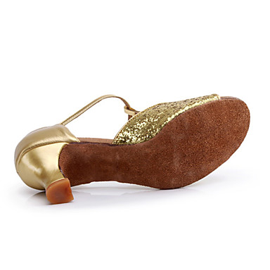 Хорошая Paiette T-Strap латинский / бальных танцев женские