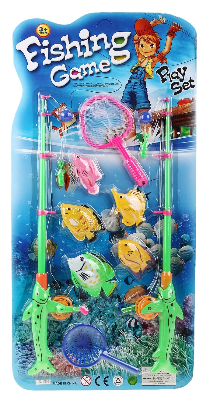 Рыбалка 8 предметов и сачок на блистере