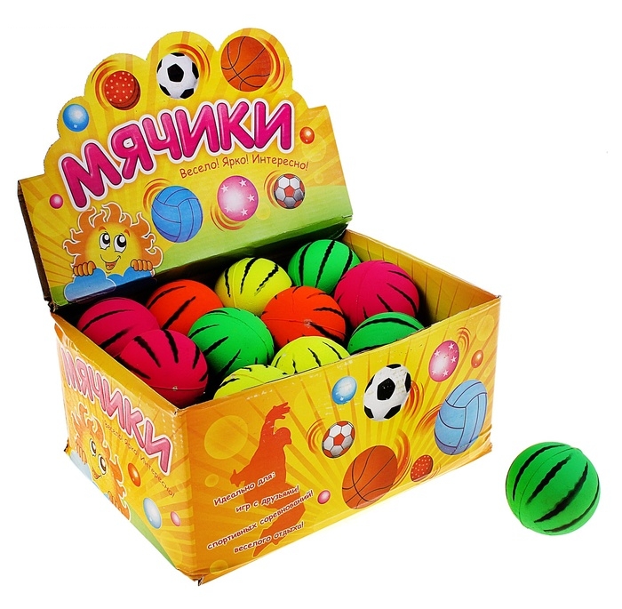 Мяч Арбуз цветной, цвета МИКС
