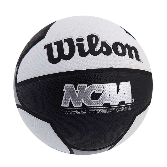 Мяч баск. WILSON  NCAA 29.5 Havoc арт.WTB970BL/WH, р.7,  резина, бутил. камера черно-бело-серый 83