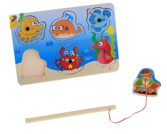 Рыбалка малая Рыбачим в океане, 6 элементов + удочка