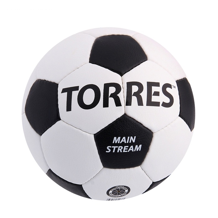 Мяч футб. TORRES Main Streamарт.F30185, р.5, 32 пан. , 4 под. слоя,руч.сшивка,бело-чер