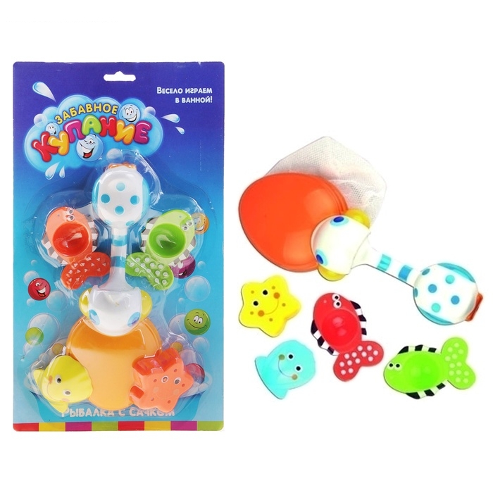 Игрушка для купания Рыбалка с сачком