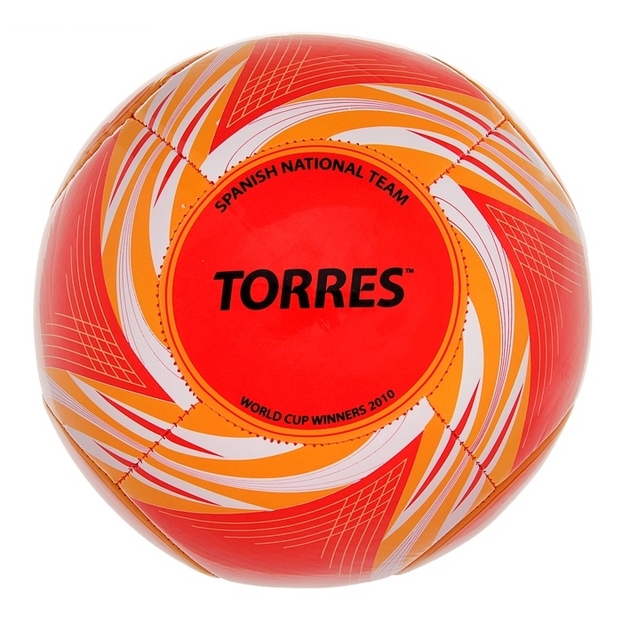 Мяч футбольный TORRES WC2014 Spain, р.5, красный