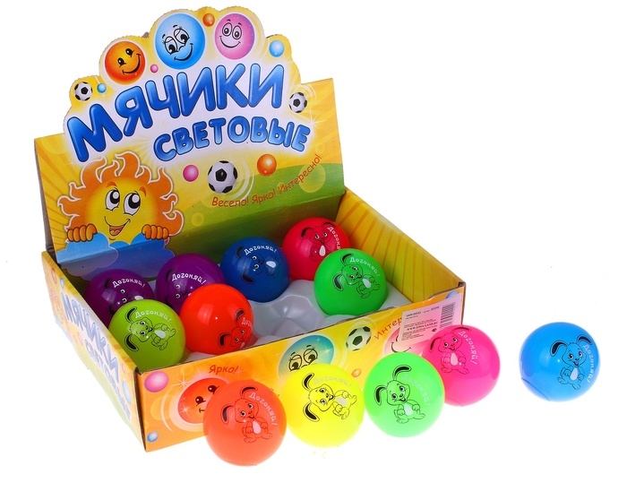 Мяч световой Зайка догоняй!, цвета МИКС