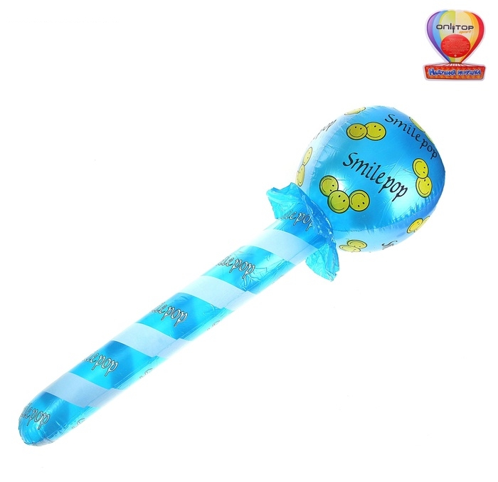 Игрушка надувная Смайл 90 см, звук, (микс)
