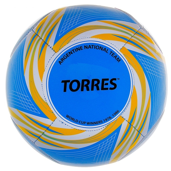 Мяч футбольный TORRES WC2014 Argentina, р.5, голубой