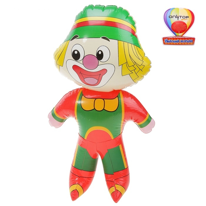 Игрушка надувная Клоун 45 см, звук, микс