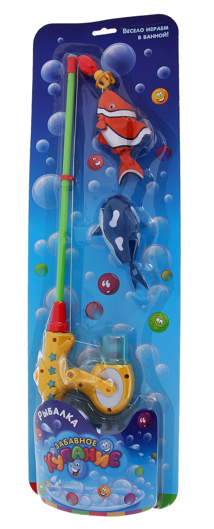 Рыбалка Забавное купание, удочка, 2 рыбки