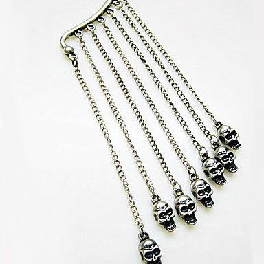 панк серьги кисточкой черепа