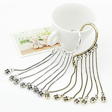 панк серьги кисточкой черепа