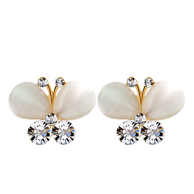 бабочки способа форма жемчуга и кристалл серьги (разных цветов)