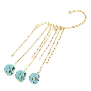 Скелет головы кисточкой серьги сплава