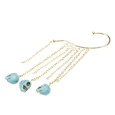 Череп Одноухий Висячие серьги кисточкой