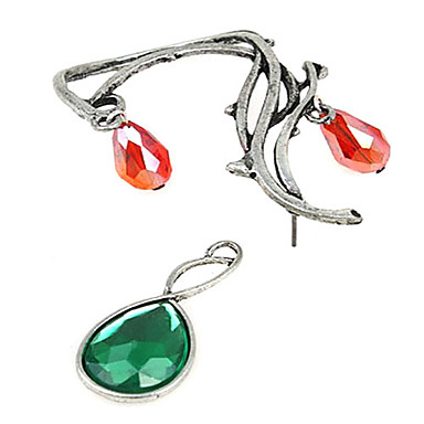 Сплава год сбора винограда Смола цветочным узором Серьги (случайный цвет)