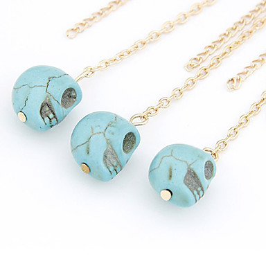 Скелет головы кисточкой серьги сплава