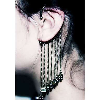 панк серьги кисточкой черепа