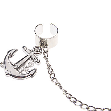 Серебряные серьги Pattern Anchor