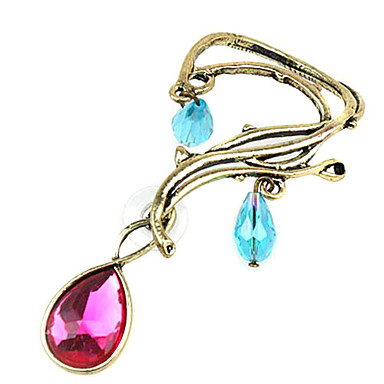 Сплава год сбора винограда Смола цветочным узором Серьги (случайный цвет)