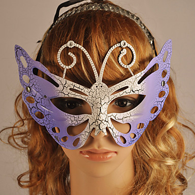 6 цветов Бабочка женские ПВХ Party Mask
