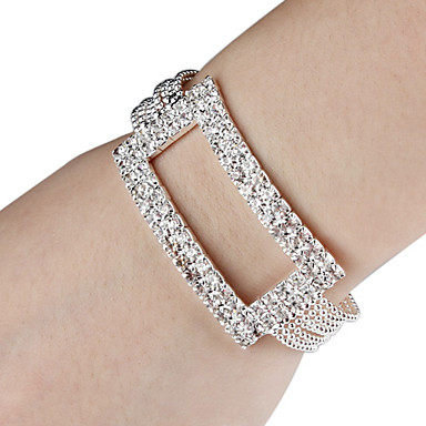 Ретро стиль полые Rhinestone Продолговатые Полностью Ювелирное браслет