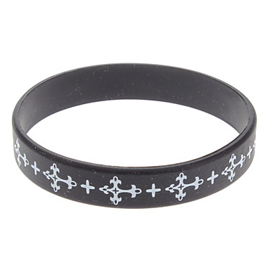 (1 шт) Мода Мужская Черный кремний ID браслет