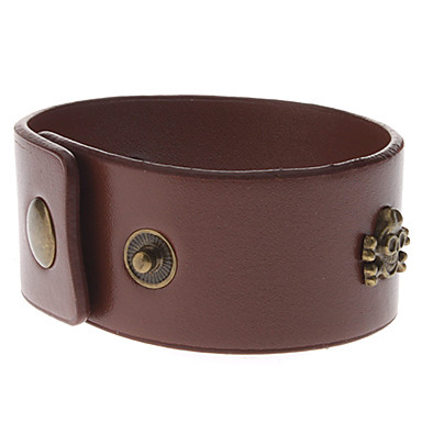 Череп Кожа  Пара Bracelace с заклепками
