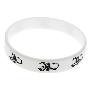 (1 шт) Мода Мужская Белый Силиконовой ID браслет