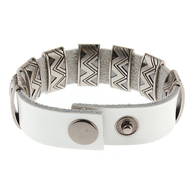 Wave Shape белый браслет кожа