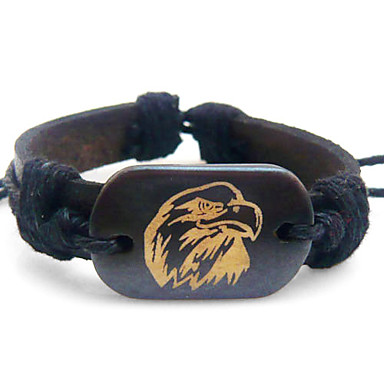 Корова кости Eagle Кожаный браслет