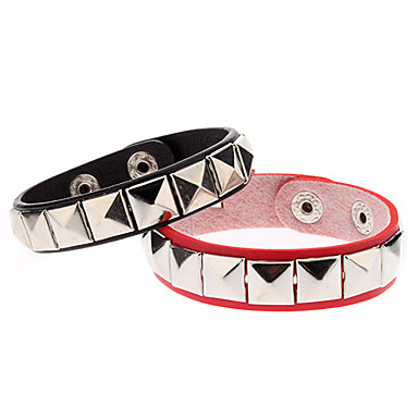 Простой стиль панк Пара Bracelace с заклепками