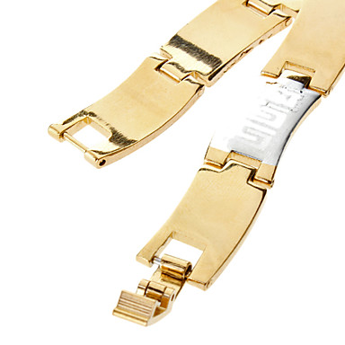 Мужская Золотой Серебряный двойной цвет широкий браслет № 132