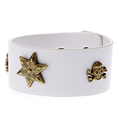 Череп Кожа  Пара Bracelace с заклепками