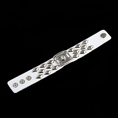 nk 7см Мужская белый кожаный Кожаный браслет (1 шт)