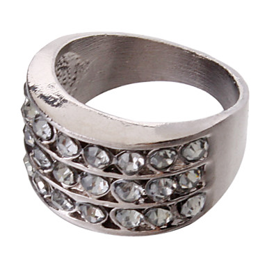 Мужская Rhinestone Посеребренная кольцо (разных цветов)