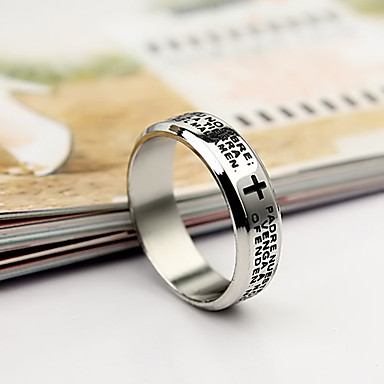 унисекс крест и священное писание титана стальное кольцо