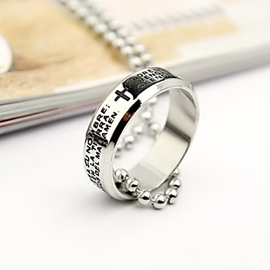 унисекс крест и священное писание титана стальное кольцо