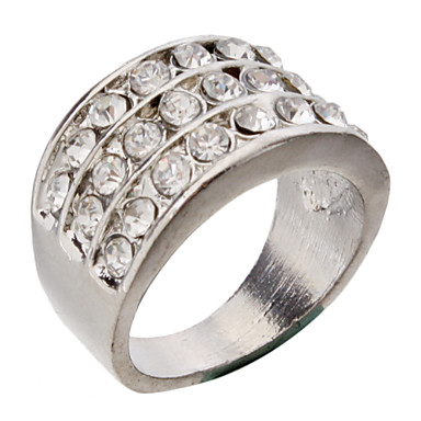 Мужская Rhinestone Посеребренная кольцо (разных цветов)