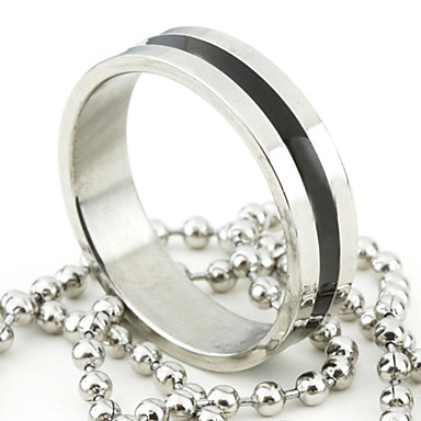унисекс черные полосы титана стальное кольцо