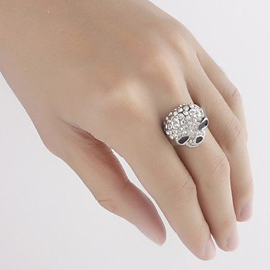 Bling Bling Rhinestone шипованных черепа кольцо
